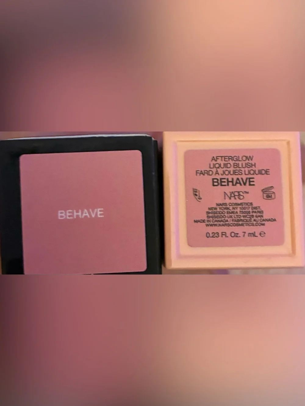 NARS Afterglow Liquid Blush BEHAVE Pink 0.23 oz 7mL Full Size New
